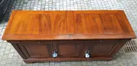 Louis Philippe 3-door antique cappuccina servant sideboard