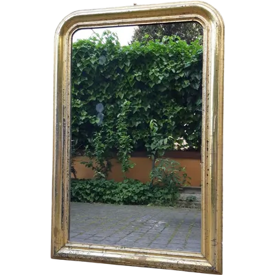 Antique Louis Philippe 19th century tray mirror with silvered mirror