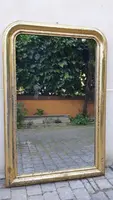 Antique Louis Philippe 19th century tray mirror with silvered mirror
