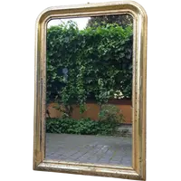 Antique Louis Philippe 19th century tray mirror with silvered mirror