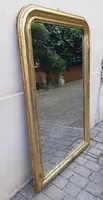 Antique Louis Philippe 19th century tray mirror with silvered mirror