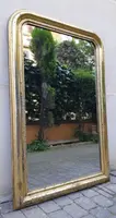 Antique Louis Philippe 19th century tray mirror with silvered mirror