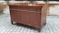 Antique romagnola writing desk from center walnut slab