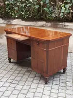 Antique romagnola writing desk from center walnut slab