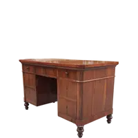 Antique romagnola writing desk from center walnut slab