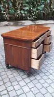 Antique romagnola writing desk from center walnut slab
