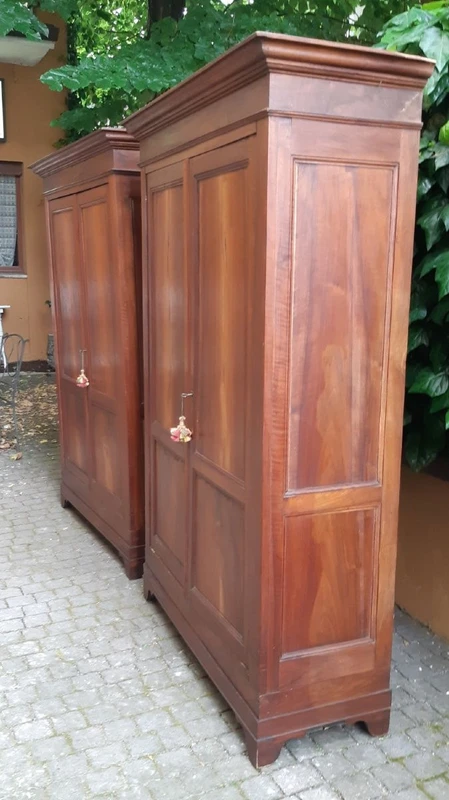 Pair of antique Venetian walnut sideboard cabinets