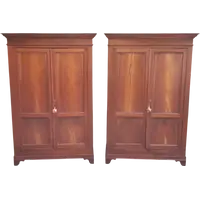 Pair of antique Venetian walnut sideboard cabinets