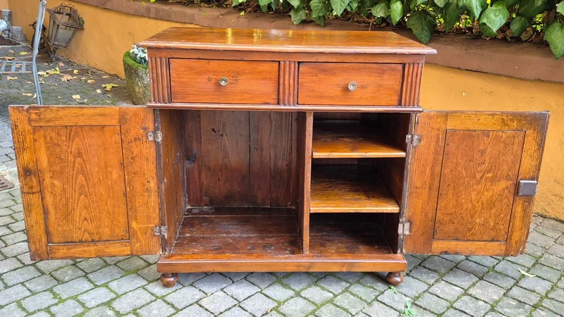Small antique 19th century pine sideboard