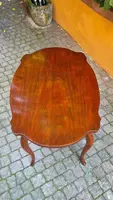 Moved antique walnut panelled writing table