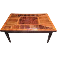 Emilian extensible large table veneered and filleted