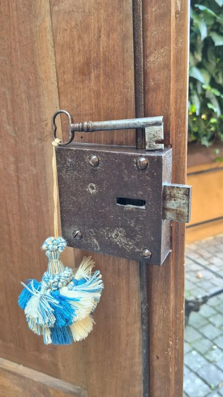 Armadio antico lombardo pannellato in noce dell'800