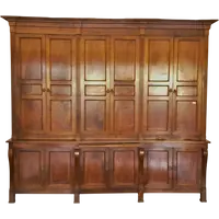 Empire walnut six-door bookcase
