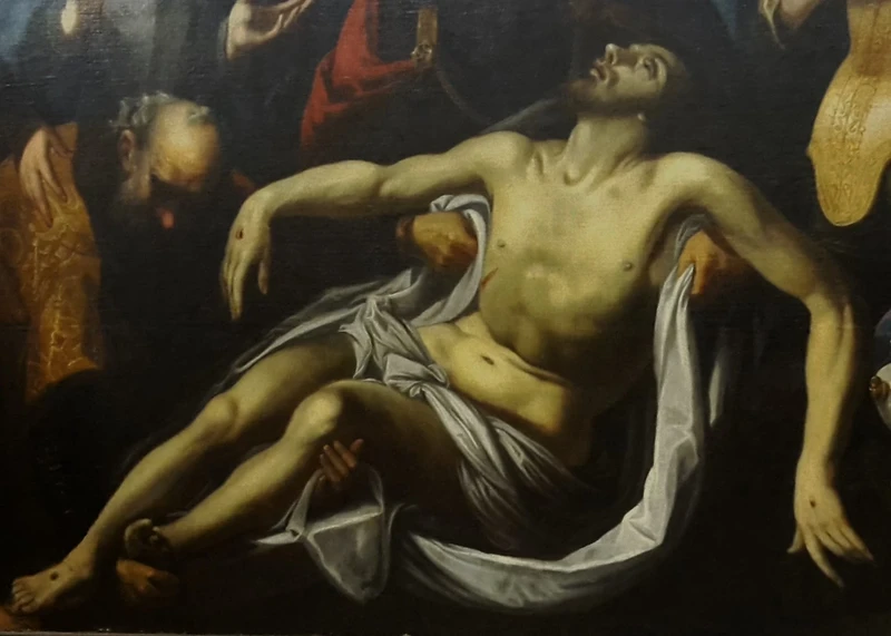 Deposition of Jesus painting, Bolognese school