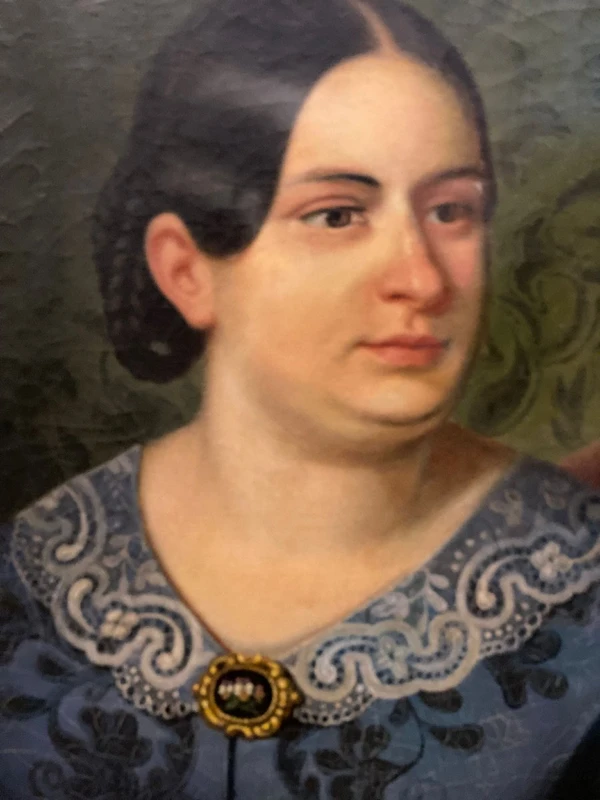 OIL PAINTING ON CANVAS, NOBLEWOMAN BIEDERMAIER