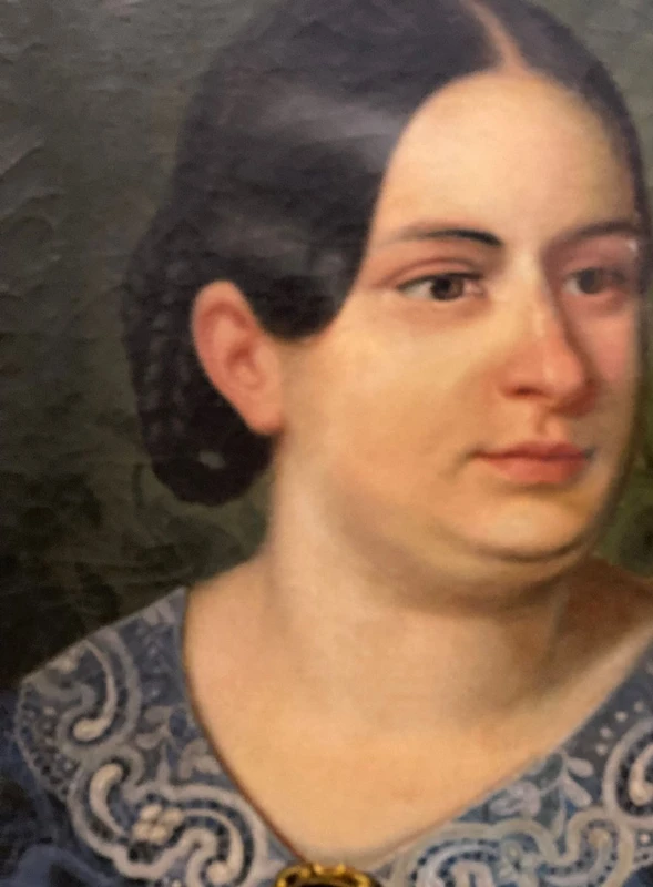 OIL PAINTING ON CANVAS, NOBLEWOMAN BIEDERMAIER
