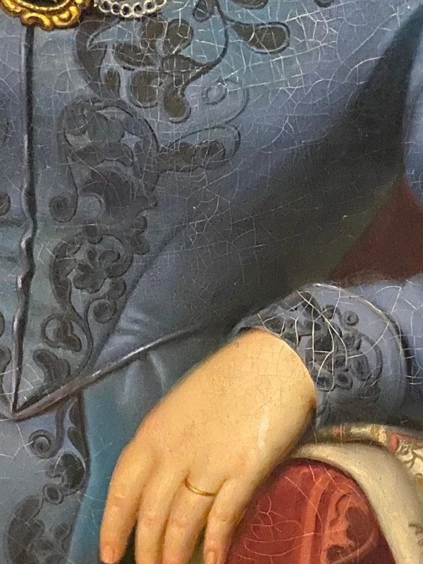 OIL PAINTING ON CANVAS, NOBLEWOMAN BIEDERMAIER