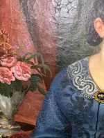 OIL PAINTING ON CANVAS, NOBLEWOMAN BIEDERMAIER