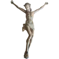 Large Christ in polychrome wood 17th century