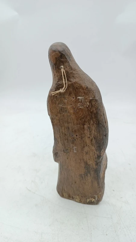 Antique Small wood carving folk art Madonna 18th century
