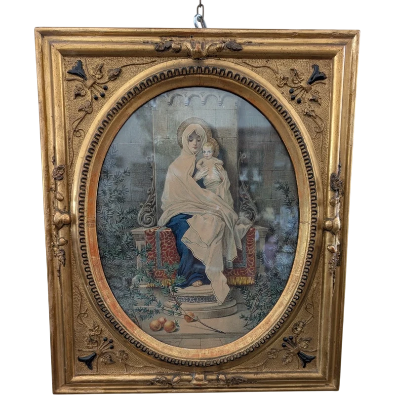 Cesare Jamucci (1904) Madonna Dell'Olivo Watercolor