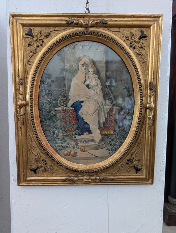 Cesare Jamucci (1904) Madonna Dell'Olivo Watercolor