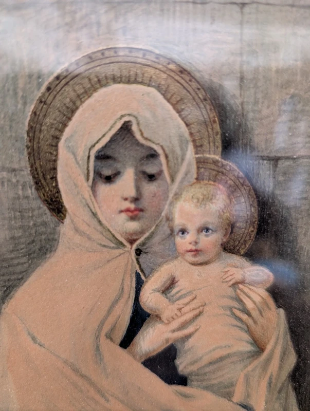 Cesare Jamucci (1904) Madonna Dell'Olivo Watercolor