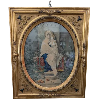 Cesare Jamucci (1904) Madonna Dell'Olivo Watercolor
