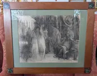 Henry Sollier - Early 20th Century French Symbolist Drawing