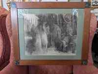 Henry Sollier - Early 20th Century French Symbolist Drawing