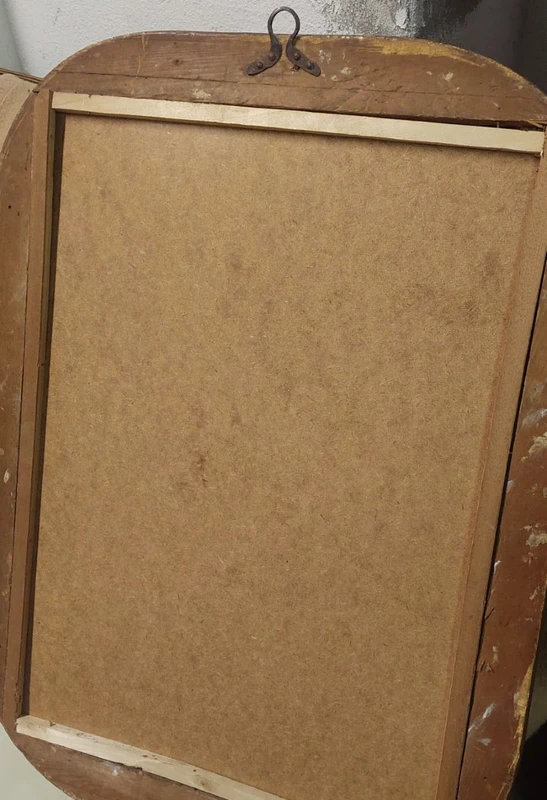 PAINTING ON CANVAS MADONNA WITH CHILD XIX CENTURY ORIGINAL GILT FRAME