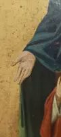 PAINTING ON CANVAS MADONNA WITH CHILD XIX CENTURY ORIGINAL GILT FRAME