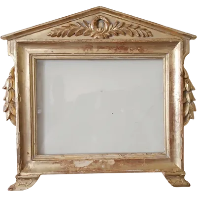 Cadre Empire doré antique