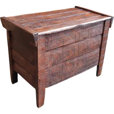 Antique carved archway chest from the 1800s