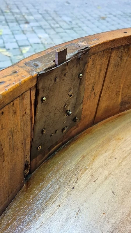 Moved antique Venetian Louis XV walnut and burl walnut moved flap