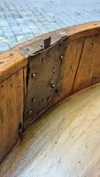 Moved antique Venetian Louis XV walnut and burl walnut moved flap