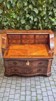 Moved antique Venetian Louis XV walnut and burl walnut moved flap