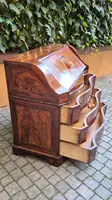 Moved antique Venetian Louis XV walnut and burl walnut moved flap