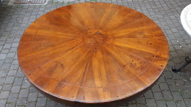 Antique Emilian round table slab in segments