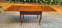 Antique extendable pull-out table moved legs