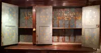 Lombard 18th century antique sacristy cupboard sideboard