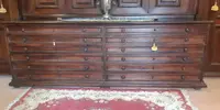 Lombard 18th century antique sacristy cupboard sideboard
