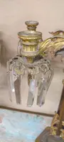 GRANDE COUPLE DE BOUGIES À SIX LUMIÈRES EN BRONZE DORÉ ET MERCURE DORÉ h.73