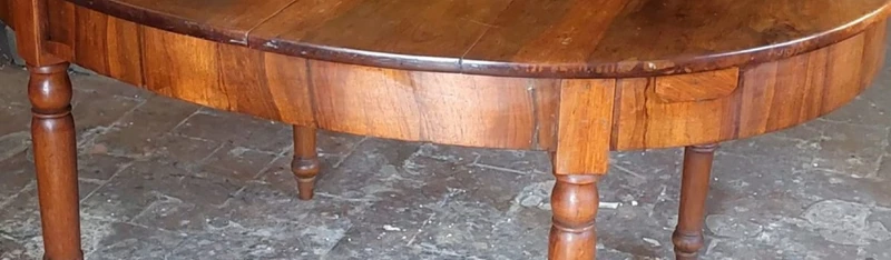 Large oval table extendable up to 3 meters , antique Louis Philippe