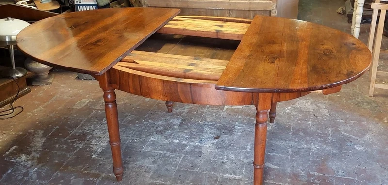 Large oval table extendable up to 3 meters , antique Louis Philippe