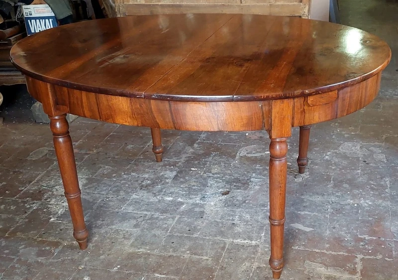 Large oval table extendable up to 3 meters , antique Louis Philippe