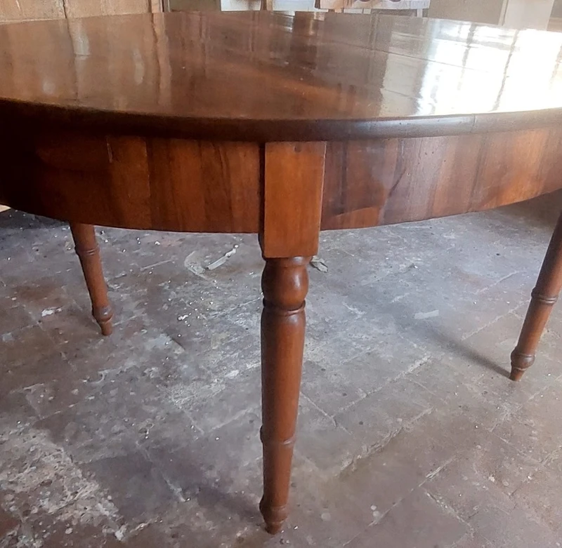 Large oval table extendable up to 3 meters , antique Louis Philippe