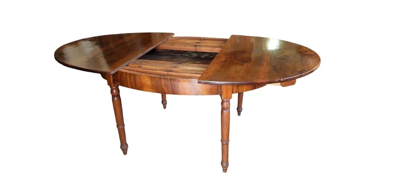 Large oval table extendable up to 3 meters , antique Louis Philippe