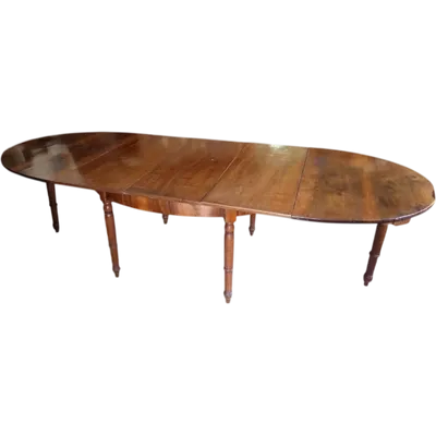 Large oval table extendable up to 3 meters , antique Louis Philippe