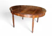 Large oval table extendable up to 3 meters , antique Louis Philippe